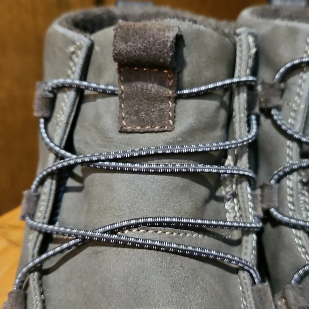 Hey Dude Eloise High Top Shoes Slip On Sneakers Grey Brown Taupe Size 7 Size 38 - Picture 10 of 16